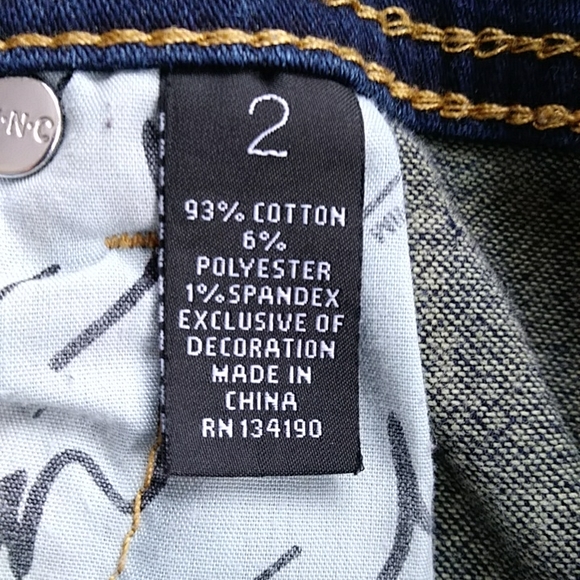 Inc Denim Curvy Fit Skinny Leg Jeans 2 Navy Blue - Picture 9 of 16